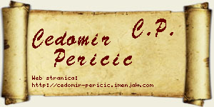 Čedomir Peričić vizit kartica
